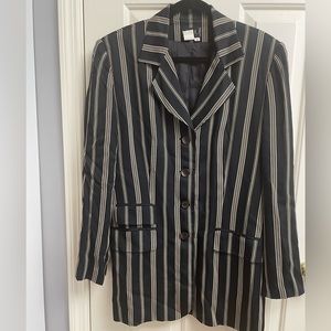 Kenar Studio Women’s Striped Blazer Vintage Sz 14 shoulder pads